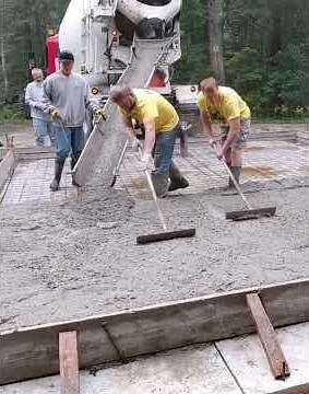 Forming a concrete slab #shorts