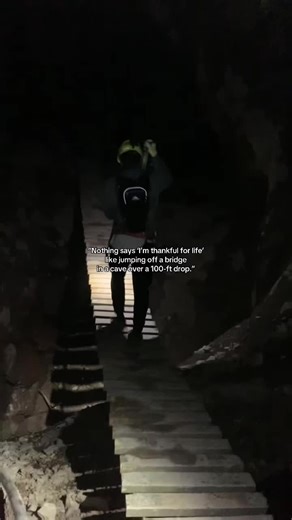 Adventurous Bridge Jumping in Michigan's Caves