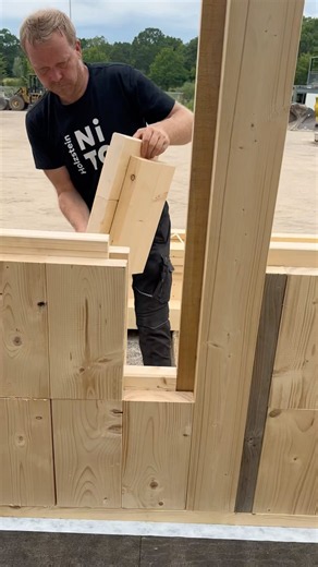 Was brauchst du um ein Holzhaus zu bauen? Bei NiTO ist das überschaubar und kleinteilig!# #holzhaus
