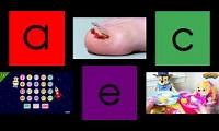 Mix of 6 videos from youtube : Have fun teaching Alphabet Song Part 1