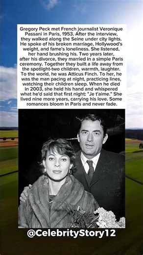 one interview in paris. Gregory Peck and Veronique Passani. #shorts #celebrity #hollywood