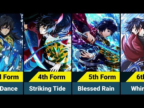 Giyu Tomioka’s Water Breathing All Forms | Demon Slayer