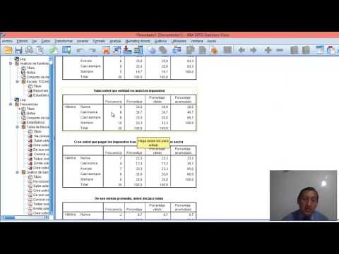 VIDEO: TABLA FRECUENCIAS CON SPSS