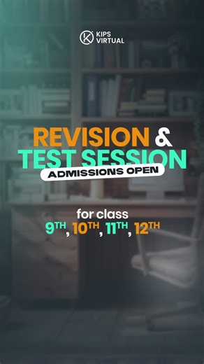 KIPS Virtual on Instagram: "Admissions Open | KIPS Virtual 📚 Revision and test sessions designed to keep your preparation on track. For Classes 9th, 10th, 11th & 12th • Chapter-wise revision for strong concepts • Weekly quizzes to track progress • Regular test sessions for exam readiness • MCQs, notes & structured practice material • Expert guidance by experienced faculty • Learn anytime, anywhere with KIPS Virtual Prepare consistently. Test weekly. Succeed confidently. #kipsvirtual #onlinelear