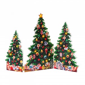 Mr. Christmas Illuminated Folding Scene - Christmas Trees, White, 12 Lights - Walmart.com