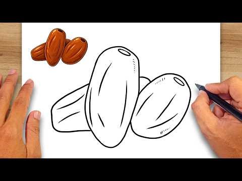 How to draw Date Fruit - Easy Drawing for Kids & Beginners