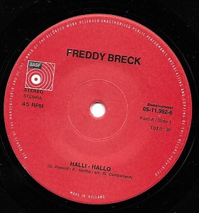 Freddy Breck - Halli - Hallo / Aloa Oe