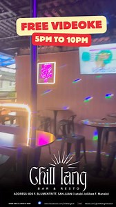328 reactions · 54 shares | FREE VIDEOKE from Monday to Thursday (5pm to 10pm) LIVE BAND AND PERFORMERS FRIDAY TO SUNDAY! The newest chillax tambayan in San Juan. We are located at 826 F. Blumentritt, San Juan ( katabi ng Jollibee F. Manalo) | G's RESTO BAR | Facebook