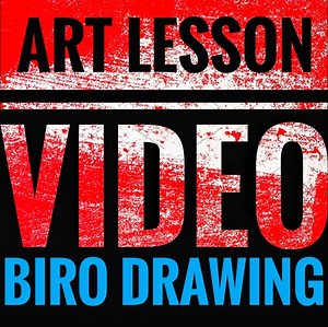 Video Art Lesson Tutorial Drawing with Biro and Hand Santizer!