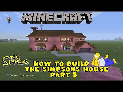 Minecraft How To Build The Simpsons House Part 3 - Outside Complete
