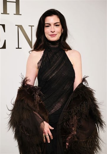 Anne Hathaway at Ralph Lauren Fashion Show New York February 2026 • CelebMafia