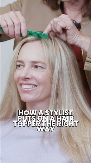 How a stylist puts on a hair topper — the right way 🤍