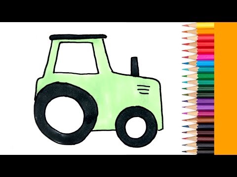 Hogyan rajzoljunk traktort?🚜 | Rajzoktatás ovisoknak | Járművek rajzolása