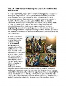Habitat Restoration Environmental Science Worksheet for SubPlan & Homework