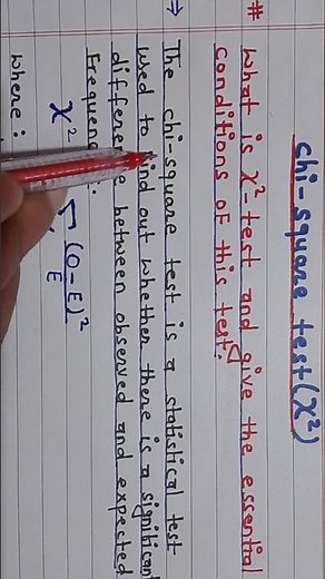 what is chi-square test ? | essential condition of chi-square test | types of chi-square test