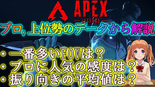 【Apex Legends】プロや高ランク帯の感度、DPI、振り向きの平均などまとめ！おすすめ感度は？