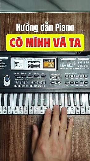 Có mình và ta Hướng dẫn piano đơn giản trên đàn 61 phím mini đồ chơi #huongdanpiano