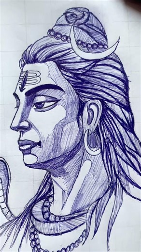 Shivaji Drawing and Mataji Drawing ❤️#art #drawing #shortsfeed #mahadev #mataji ￼