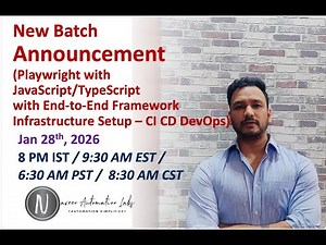 NEW BATCH ANNOUNCEMENT: Playwright JavaScript/TypeScript Training: 28th Jan 2026 (Registration Open)
