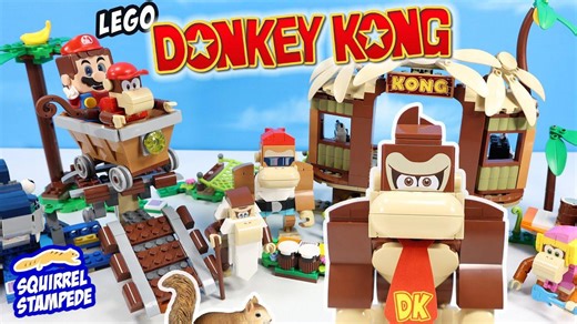Lego Donkey Kong Tree House & Diddy Mine Cart Super Mario Expansion Sets Review