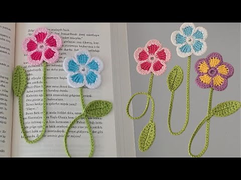 🌸Crochet Flower Bookmark Tutorial 🌼 Easy & Perfect for Beginners!