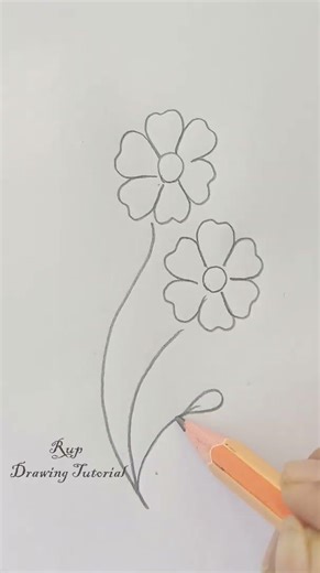 How to Draw Botanical Flower,Doodle Flower,Easy Flower Drawing Idea #youtube #drawing #shorts