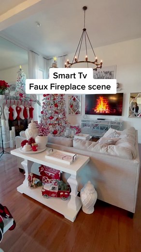 Smart TV Wallpaper Ideas for a Faux Fireplace Look