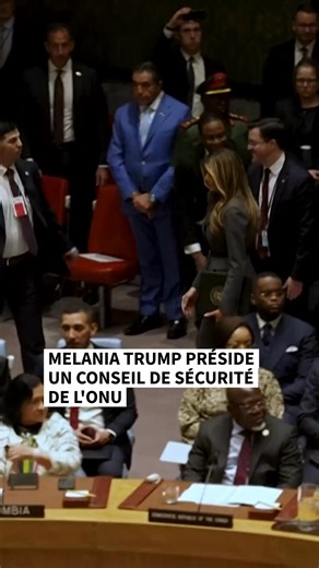 🇺🇳 Melania Trump, présidente inédite d'un Conseil de sécurité bondé, a plaidé la cause des enfants victimes de guerre à travers le monde, deux jours après le début de l'offensive israélo-américaine contre l'Iran ⤵️ | Agence France-Presse