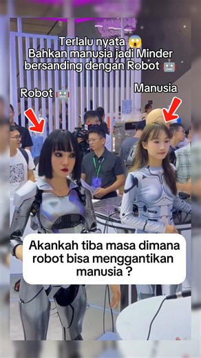 HEBOH 🔥 Pameran Robot Humanoid Asisten Pengganti Drama China #robothumanoid #humanoidrobot #china