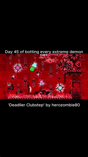 Check out full showcase on YouTube ‘Deadlier Clubstep’ by herozombie80 #geometrydash #extremedemon #extremedemongeometrydash