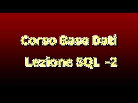 Corso Database - Lezione SQL - 2