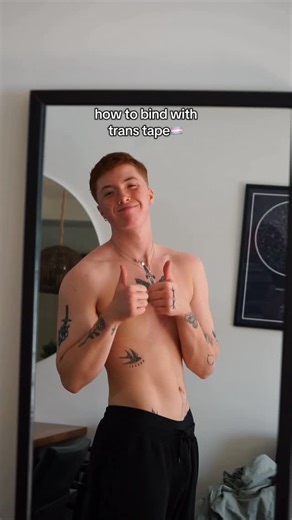 Benji on Instagram: "If you have a bigger chest I recommend watching Trans Tape’s youtube tutorials :) @trans_tape #transtape #ftm #transman #transgender #trans #lgbtq #transmasc"