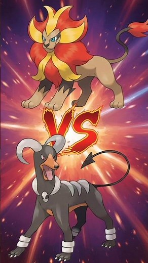 Houndoom 🖤🔥 vs Pyroar 🦁🔥 | من يحكم النار؟ من الأقوى #pokemon #بوكيمون #انمي #anime #pokemonbattle