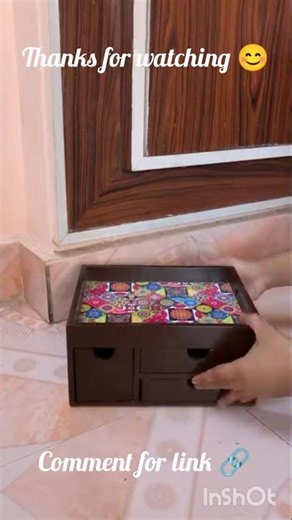 wooden tray with storage #organiser