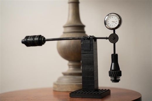 Desk Clock - Art Deco Modern Kinetic Sculpture - Lego - Etsy
