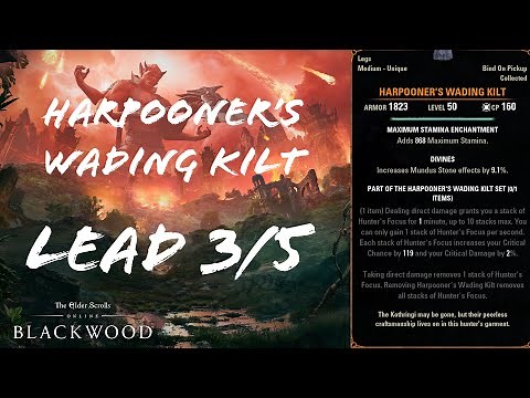 ESO: How to get Harpooner's Wading Kilt? Tide-Glass Beads - Lead 3/5 (Guide/Návod)