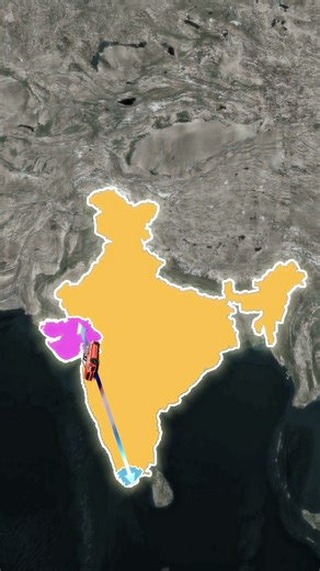 Gujarat se Kanyakumari: India ka Longest Safar 🌍🚗 || #mapanimation