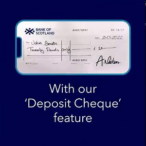 Need to deposit a cheque? You can pay it in at home on our app....