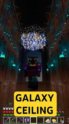 I Built a Galaxy Ceiling in My Minecraft Temple!