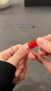 Sticky tabs are best for short wear or quick style changes. Press firmly from cuticle to tip so the nail sits flat and feels secure #NailCare #NailTips #NailInspo #PressOnNails | Nail Handy