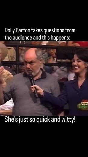 Dolly Parton takes questions from the audience and she responds with quick wit #classiccountry
