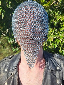 Galvanized Steel Chainmail Triangle Coif - Etsy