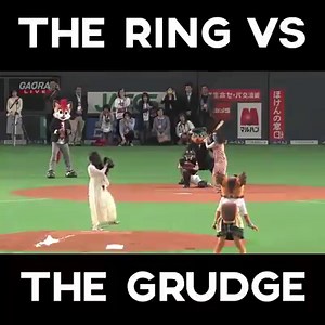 691K views · 1.8K reactions | To promote the upcoming movie "Sadako vs. Kayako," the two characters appeared at the start of a baseball game between the Nippon-Ham Fighters and the Yakult Swallows, with Sadako throwing the first pitch to Kayako. | Weird Nation | Facebook