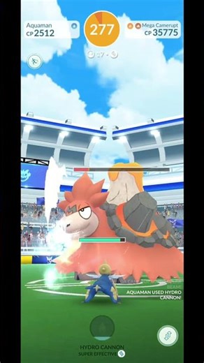 Insane Mega Camerupt raid... I rate it as a mid one.. 🙂#pokemon