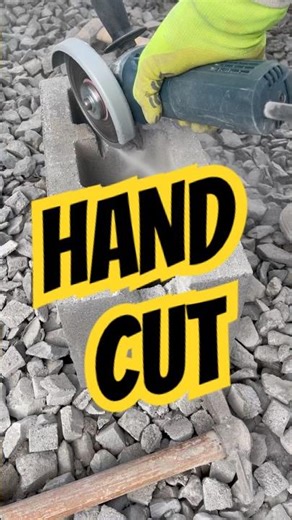 Cutting Concrete Blocks for Rebar by Hand | ASMR Masonry DIY | #asmr