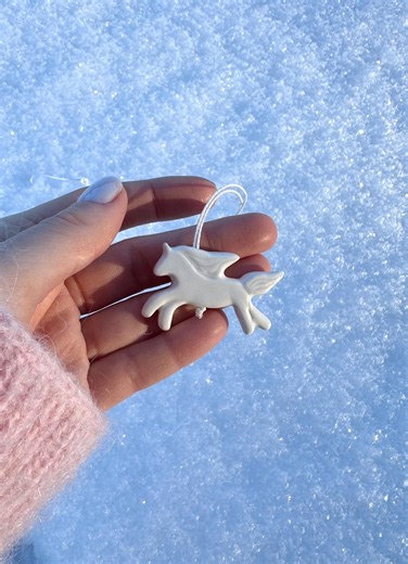 Porcelain Horse Pendant | Lunar 2026 Handmade Necklace Charm | Equestrian Talisman Gift - Etsy