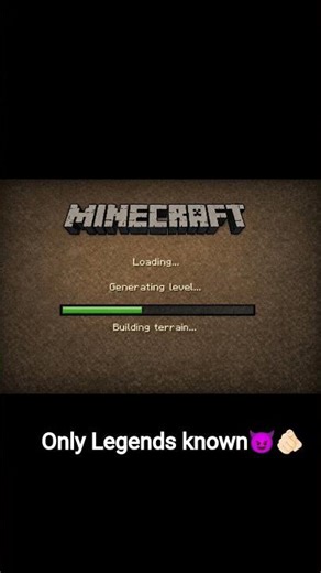 Minecraft old loading screen 🥹😎