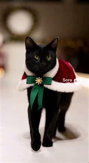 A Christmas Runway Show… Starring Cats🐱🎄 #christmas #cat #santa