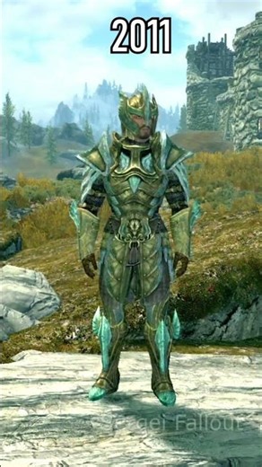 Glass Armor Then vs Now | #skyrim #oblivion #gameplay #game
