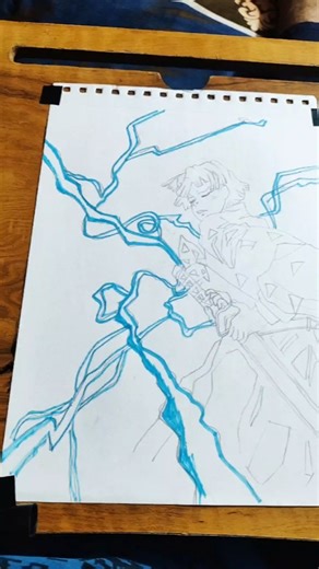 ⚡ Epic Zenitsu Art | Demon Slayer Handmade Drawing ✍️ | Anime Sketch Shorts #DemonSlayer